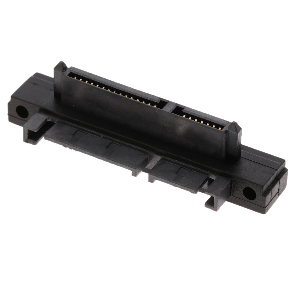 90 Degree SATA 7+15Pin 22Pin Male to Female Jack Convertor Adapter Card Plug