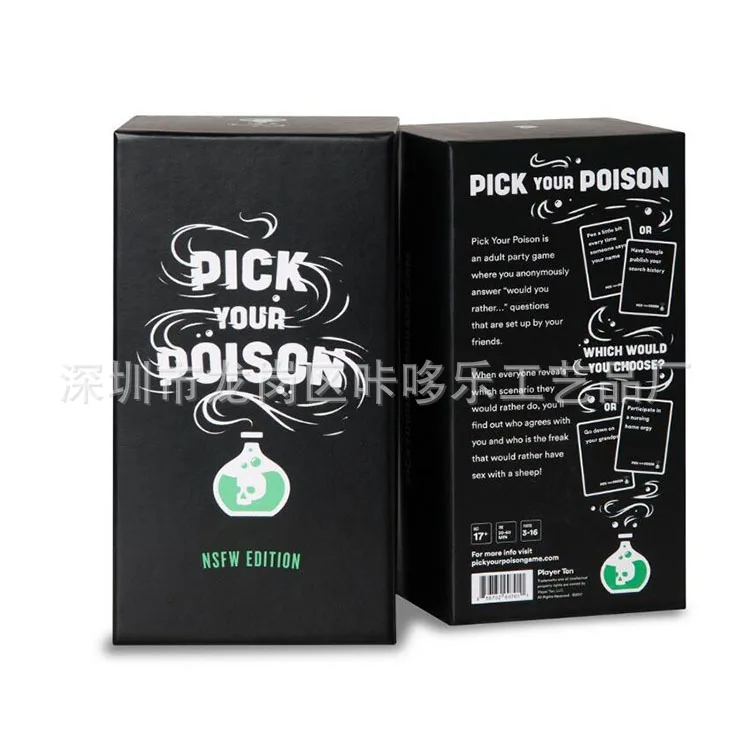 

adult board game card PICK YOUR POISON