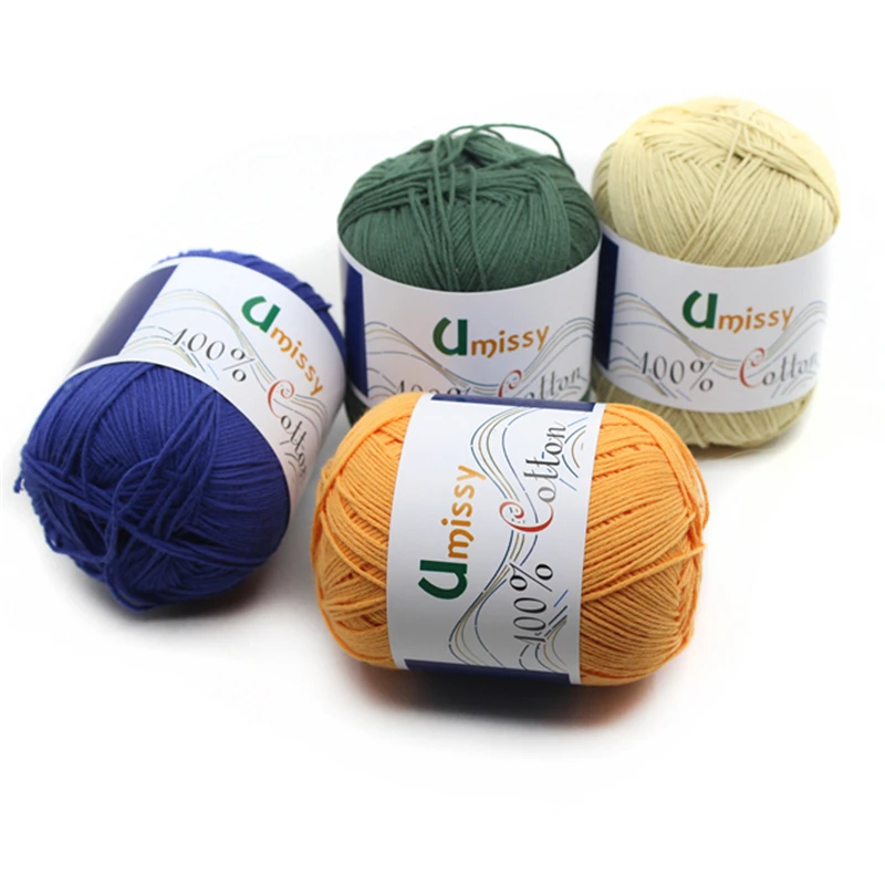 10pcs 100 Cotton Knitting Yarn Crochet Yarn for Knitting Anti Pilling
