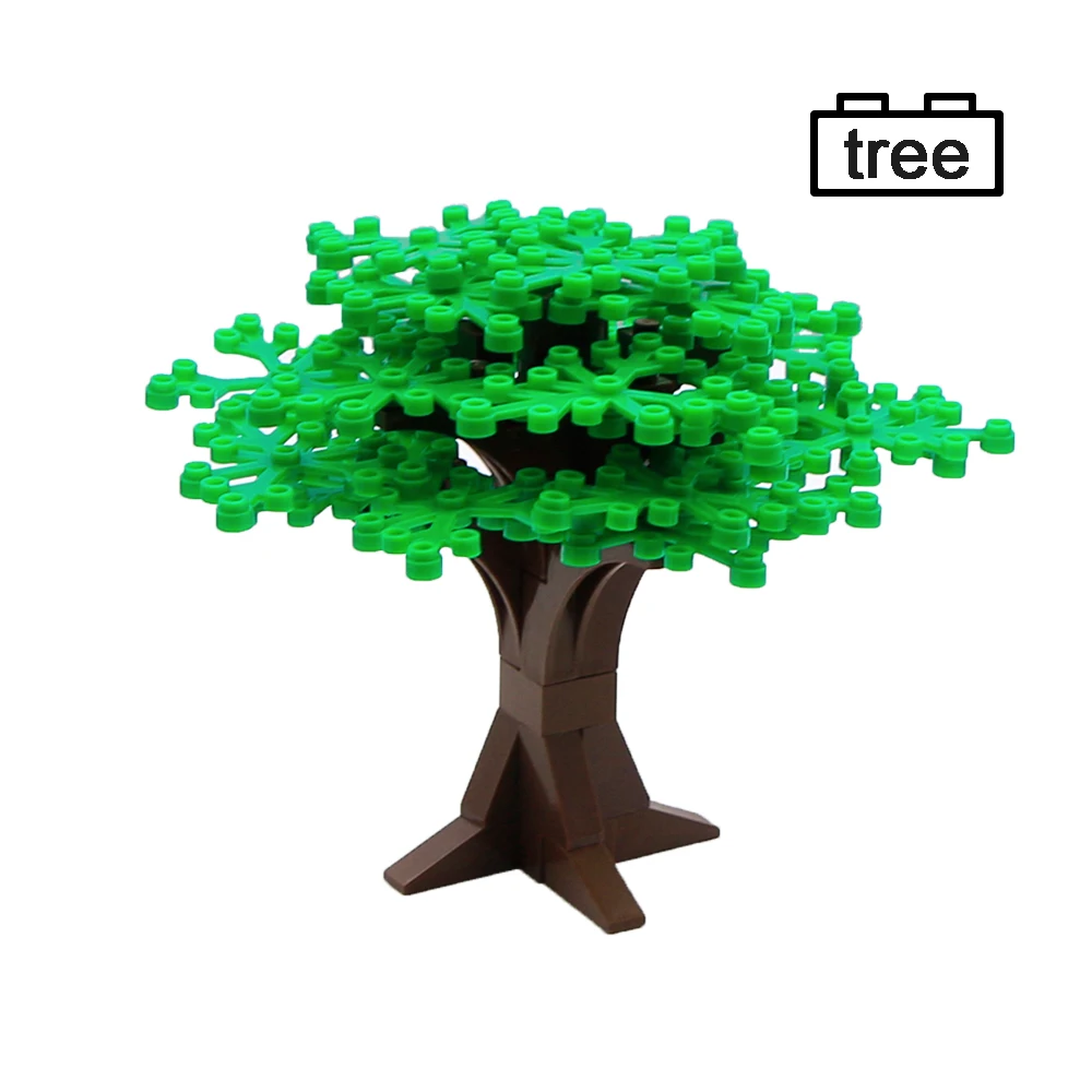 

City Tree Building Blocks Leaf Trunk Street View Courtyard Large Bushy Trees Compatible MOC Brick Construction Toys For Children