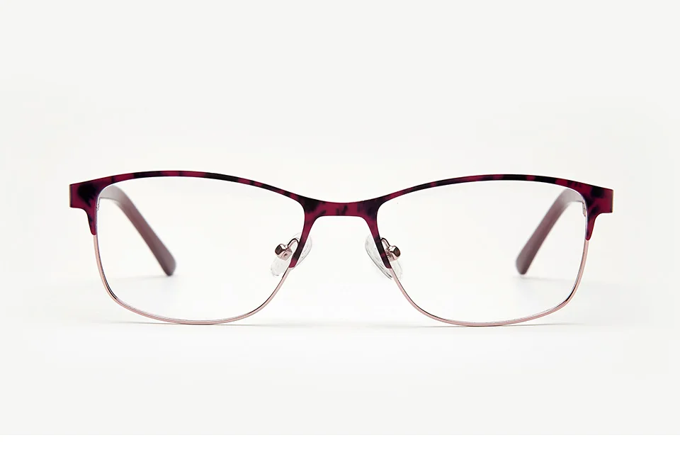 Металл для женщин глаз очки рамки мода Ясно Для оптический без градуса дамы квадратный прозрачный # TWM6087C4