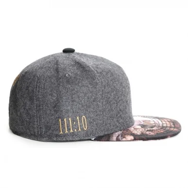 PANGKB брендовая шапка BONEZ Серая шерстяная ткань хип хоп молиться о богах snapback для