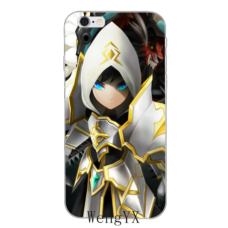 Тонкий Ультратонкий Мягкий чехол из ТПУ для iPhone 4, 4S, 5, 5S, 5c, SE, 6, 6s, 7, 8 plus, X, XR, XS Max - Цвет: Summoners-War-A-03
