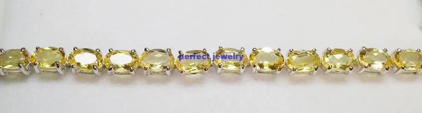 Цитрин браслет натуральный настоящий цитрин цепи браслеты 925 стерлингового серебра за ювелирные изделия 0.45ct* 25 шт драгоценные камни