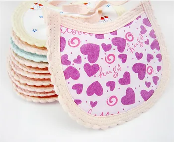 

Free Shipping Kids Saliva Bibs 10pc/lot Colorful Style Baby Fitting Saliva towels Waterproof Infant Bibs Pinafore MIx Color