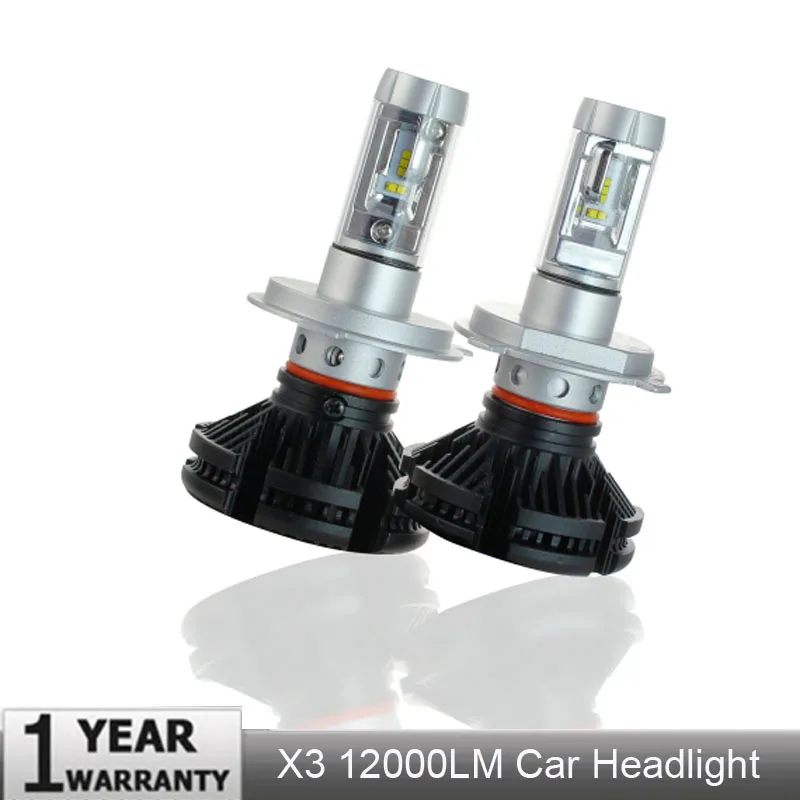 

MUXALL Car LED Headlights H7/9006/H4/H11 LED Headlight Bulbs X3 ZES Chip 50W 6000LM IP68 200m Range Hi/Lo Beam Bright Lamp Auto
