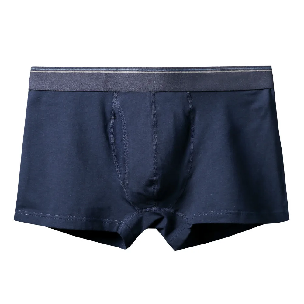 Fashion Cotton Men Underwear Male Plus Size Boxer Short Function Youth Health Seoul U Convex Boxer Underpant Men Large Size 6XL - Цвет: A2470 Dark Blue