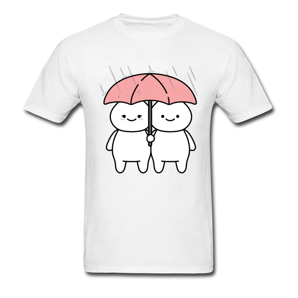 Unique In The Rain Top T-shirts Cute Summer/Autumn Short Sleeve O-Neck Tops & Tees Pure Cotton Men's Design Tops T Shirt In The Rain white