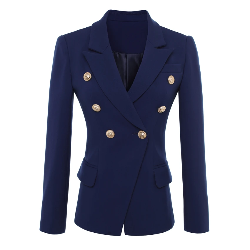 Chaqueta de diseñador con botones dorados para mujer, Blazer de doble  botonadura, color azul marino, talla S 4XL, 2022|blazer jacket women|blazer  fashiondesigner blazer - AliExpress