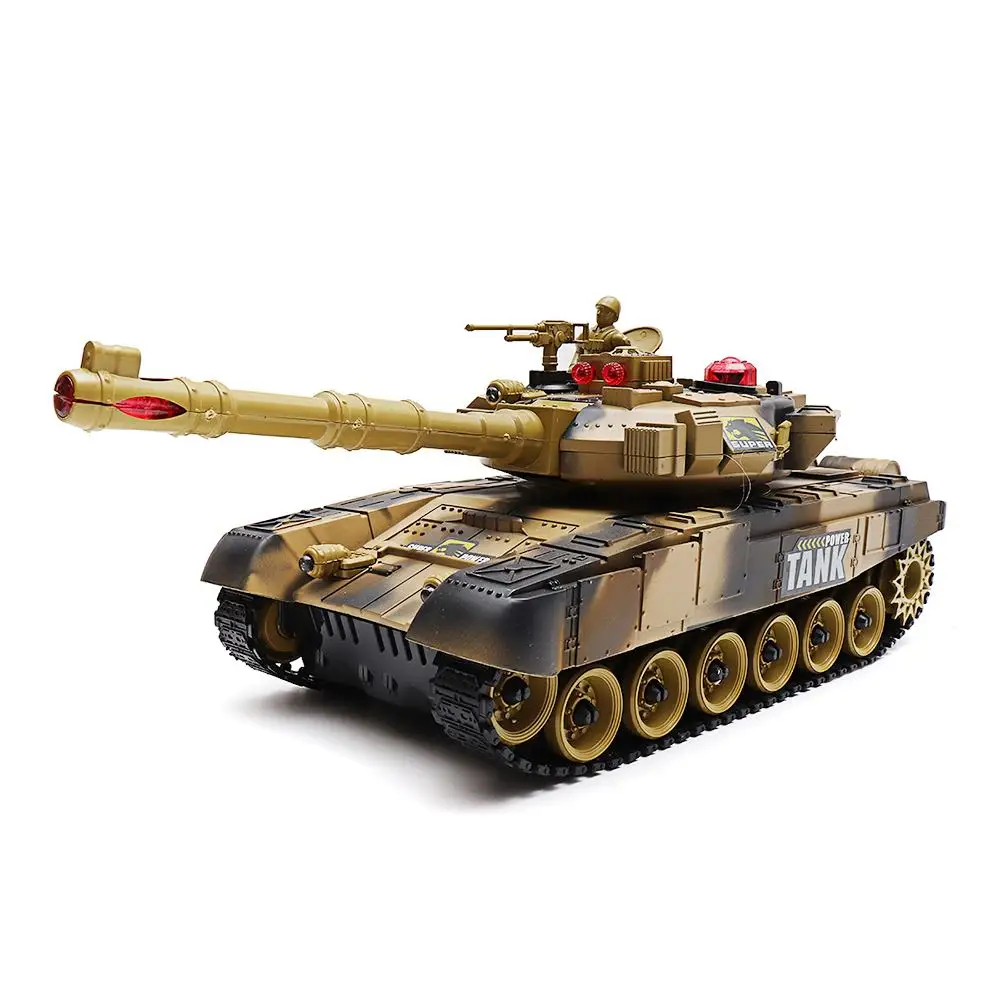BB638 пластиковый 2,4G 10CH rc Танк со световым звуком Радиоуправляемый автомобиль, игрушки