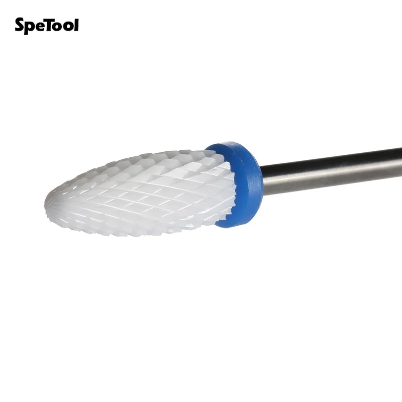SpeTool керамическое сверло биты средние Зубы Форма пламени для электрическая машинка для маникюра Дизайн ногтей салон стоматологический бор, фреза уход за зубами 21