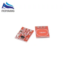 100PCS TTP223 Touch button Module Capacitor type Single Channel Self Locking Touch switch sensor(hong