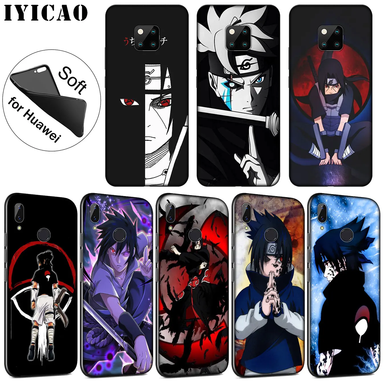 IYICAO Naruto Uchiha Itachi Sasuke мягкий чехол для телефона Huawei Mate 30 20 10 Pro Nova 5I 5T 5 4 4E 3i 3 2i Lite Smart |