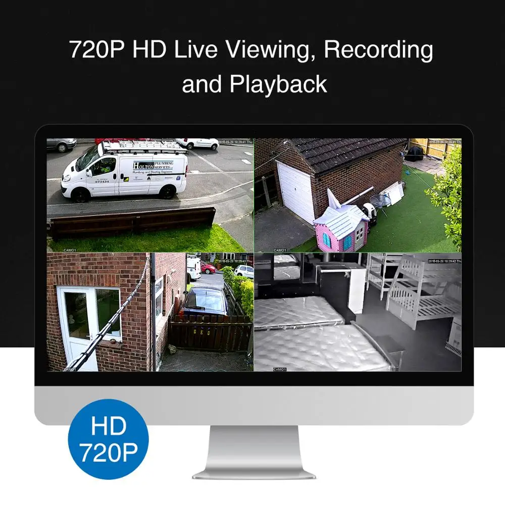 SANNCE 4CH 1080N DVR камера безопасности CCTV система 4 шт. 720P камеры P2P Крытый Открытый