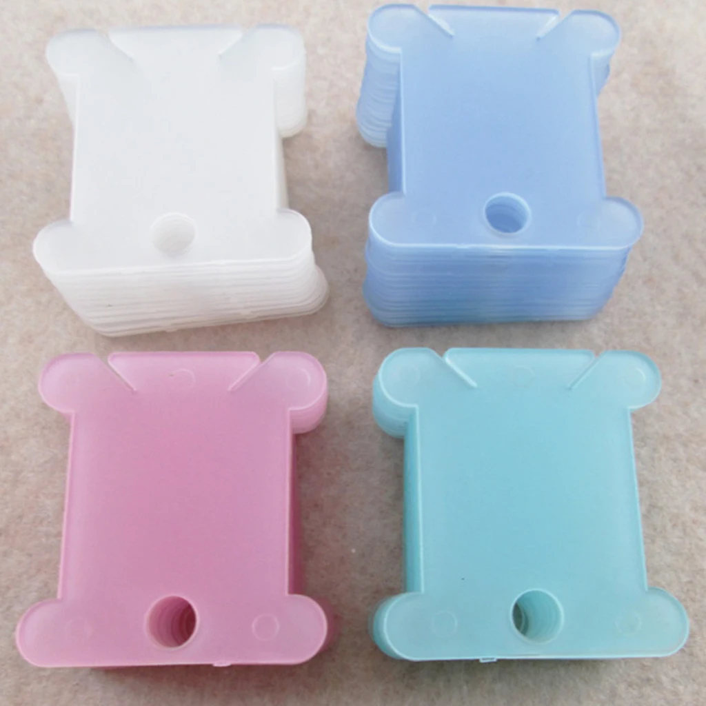 Embroidery Floss Plastic Cross Stitch Thread Bobbins Holders Board Pack of 100