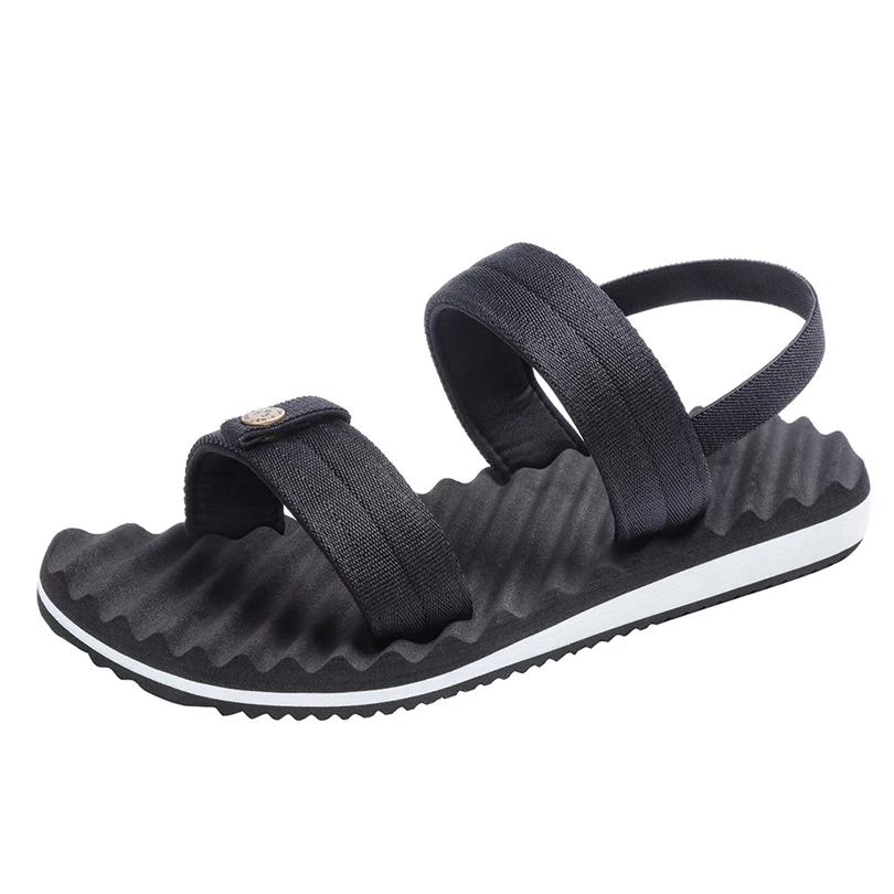 

SIKETU Men's Sandals Casual Elastic Band Flat Summer Beach Sandals Outdoor Slide Skid Shoes Men Shoes Slippers Flip Flop A30
