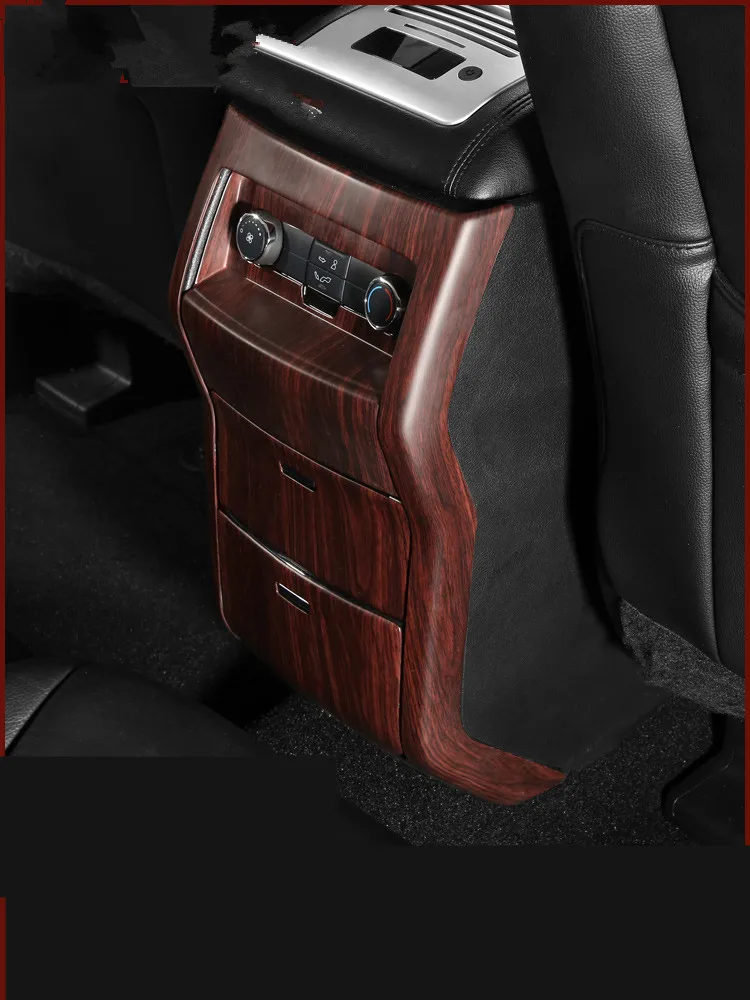 

Imitation Wooden Peach Dashboard Armrest Navigation Seat Anti-Kick Pad Decorated Frame For Ford Edge 205 16 17 2018 AAA169