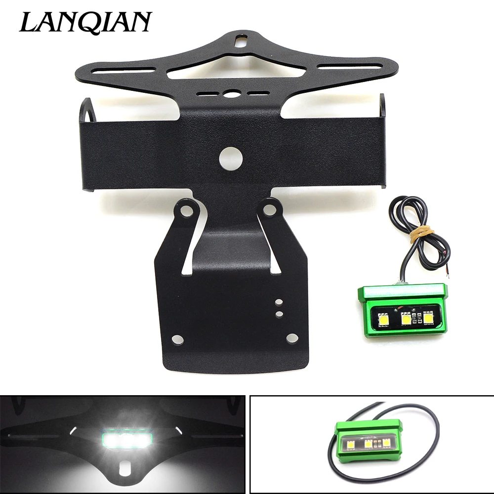 

Motorcycle License Plate Bracket indicator lights For kawasaki z750 z800 er6n versys 650