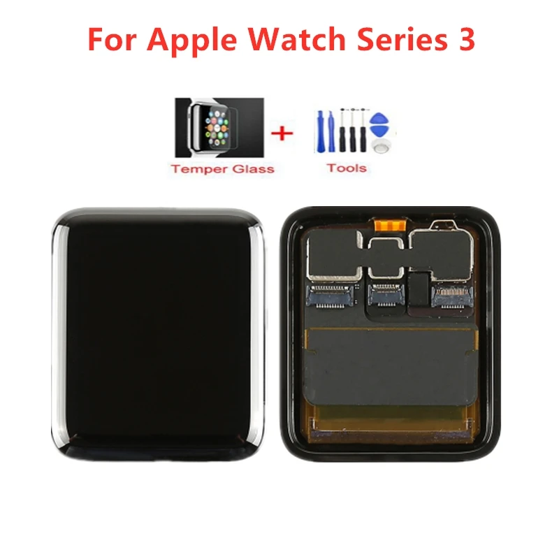 

Original For Apple Watch Series 3 LCD Display Touch Screen Digitizer Series3 38mm/42mm Replacement +Tempered Glass+Tools