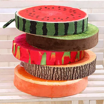 

Round cartoon crystal plush simulation fruit cushion sponge cushion stool dining chair cushion