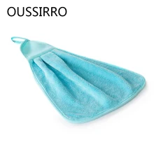 Домашнее полотенце для рук, для работы по дому, одноцветное, супервпитывающее, быстросохнущее, коралловый бархат, для кухонной ванны, для протирания рук