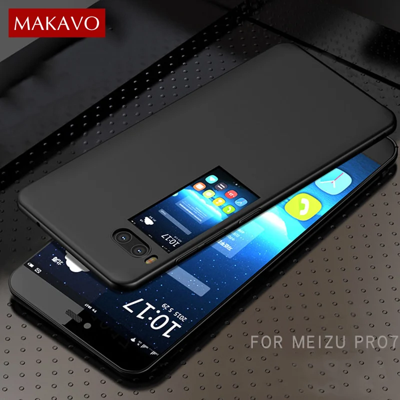

MAKAVO Housing For Meizu Pro 7 Case 360 Protection Matte Hard Plastic Slim Back Cover For Meizu Pro7 Pro 7 Plus Phone Cases