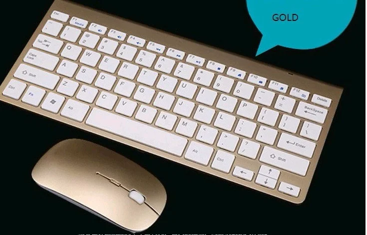 Ultra-Thin Wireless Keyboard Mouse Combo 2.4G Wireless with usb receiver for Apple Mac Laptop Pc Win XP/7/8/10 Smart Tv Box