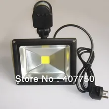 Заводская цена датчик человеческого тела управления COB 20 Вт Светодиодный прожектор используется для садов и парков