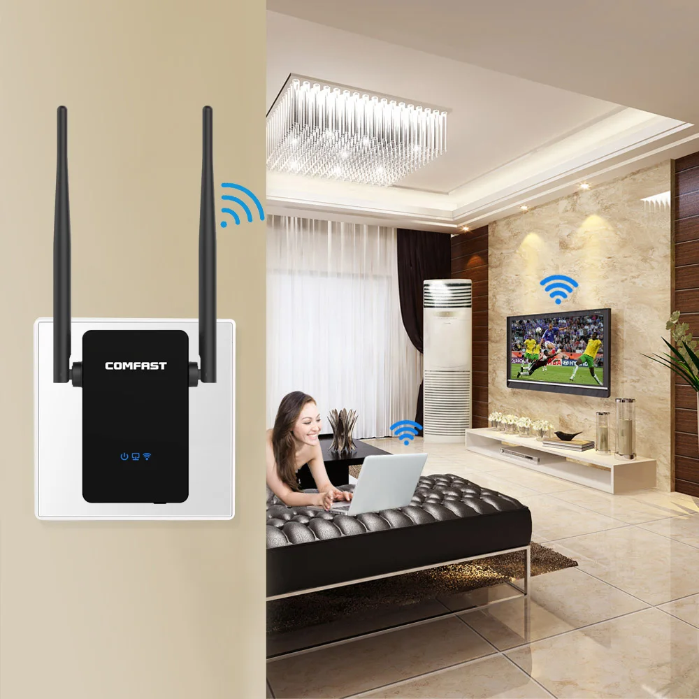 Wi fi ретранслятор 300 Мбит/с домашний беспроводной N маршрутизатор Wifi ретранслятор длинный Wi fi диапазон расширитель усилитель 2* 5dbi антенна усилитель ЕС США