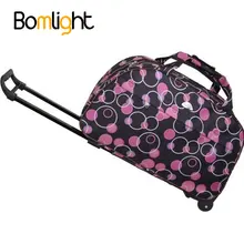 Bomlight брендовая портативная дорожная сумка для переноски багажа для мужчин и женщин складной чемодан на колесиках женская сумка