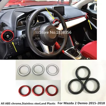 

Car Air Conditioner Vent Outlet Garnish Cover Decoration Interior Accessory Frame Trim For Mazda 2 Demio 2015 2016 2017 2018