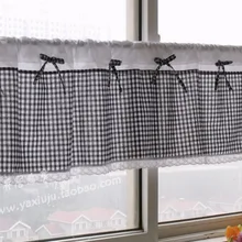 Кружева лук плед красивый кофе короткие занавески для кухни для гостиной спальни 40*130 см Индивидуальные