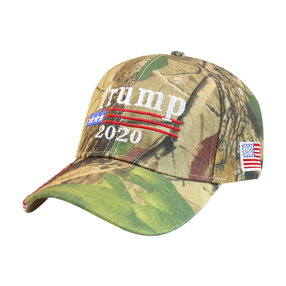 

HUOBAO America Trump 2020 Baseball CapsArmy Green Camouflage Baseball Cap Embroidery Fitted Snapback Army Male Hat