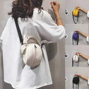 

Casual Handbags malas de senhora Women New Small Bag Casual Wild Clutch Bag Slung Shoulder One Solid Color Bow Handbag bolsa #C6