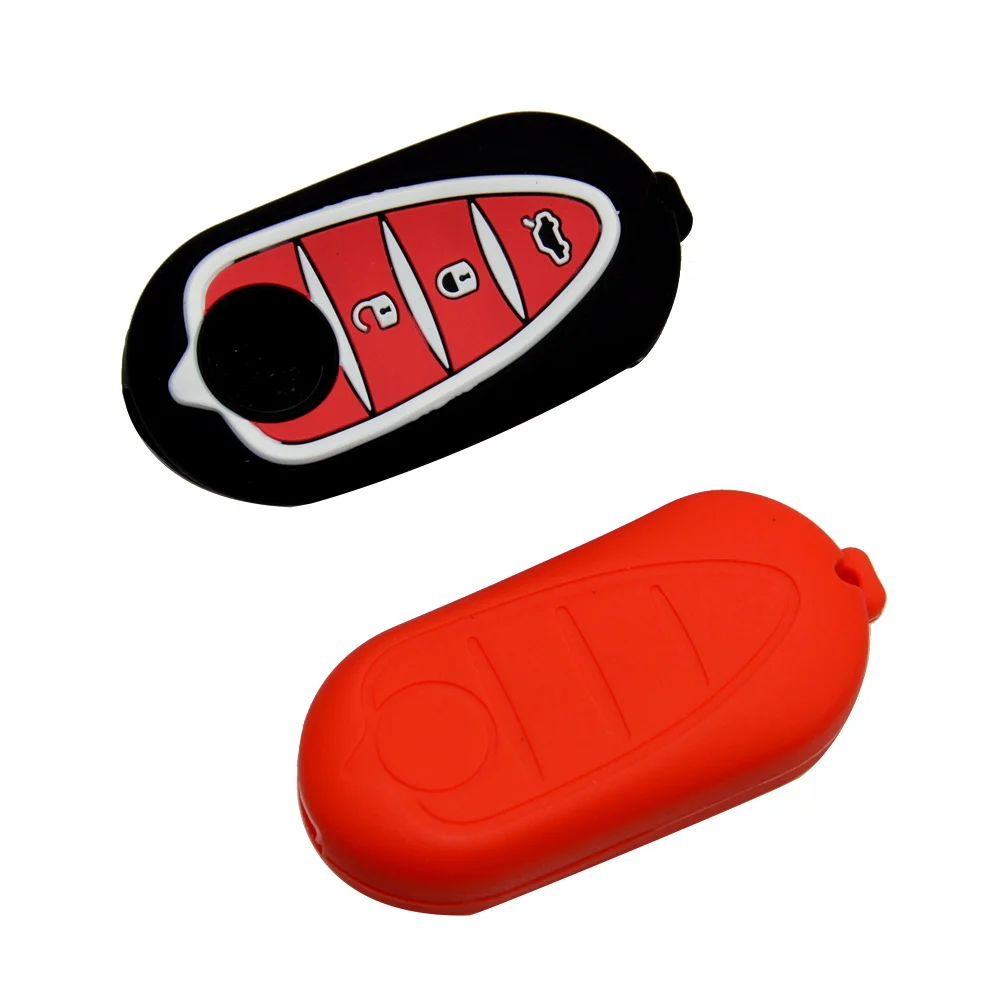 Best Silicone Car Key FOB Cover Case Shell Skin Protector For Alfa Romeo Mito Giulietta  159 GTO GTA Flip Folding Remote Shell (4)