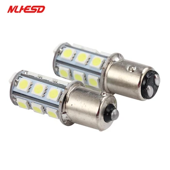 

100PCS 1157 P21W 18 LED 5050 SMD 1156 BA15s 18smd 18led 18 smd White Car Bulb Stop Tail Brake Light Rear Lamp DC 12V