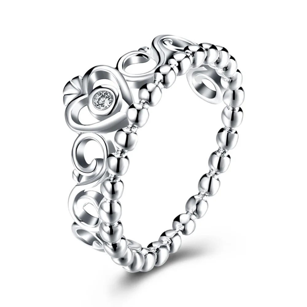 New arrived 925 Sterling Silver with Clear CZ Authentic Sterling-Silver-Jewelry My Princess Queen Crown Engagement women Ring | Украшения и