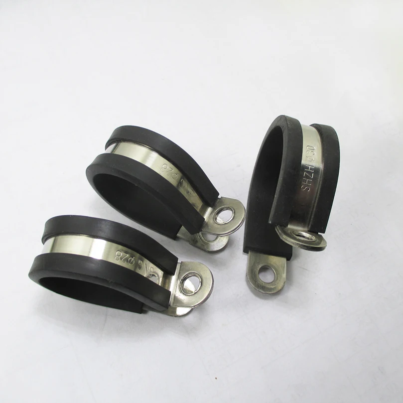 

Free shipping 2pcs/lot 304 Stainless Steel Rubber Lined P Clips Cable Mounting Hose Pipe Clamp Mikalor