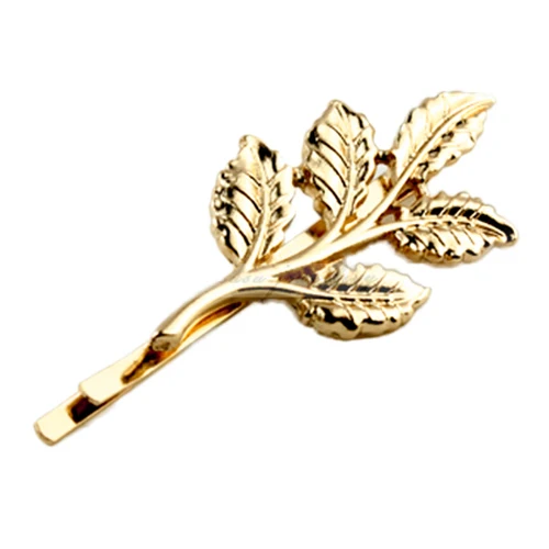 1pc Fashion Lovely Women Girl Alloy Leaf Hair Clip Pin for Wedding Party Jewelry Accessory Xmas Gift Wholesale | Украшения и