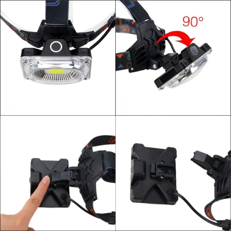 Налобный фонарь VASTFIRE светодиодный 10 Вт COB RGB зарядка через USB без