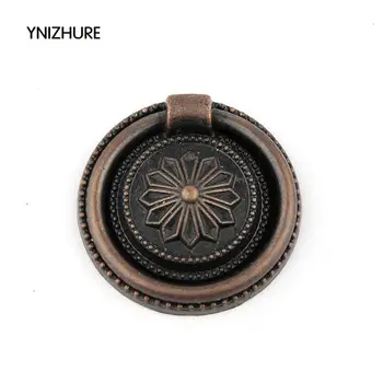 

YINZHURE 30pcs 30mm Ring style single hole antique bronze knob zinc alloy furniture cabinet antique handle drawer pull