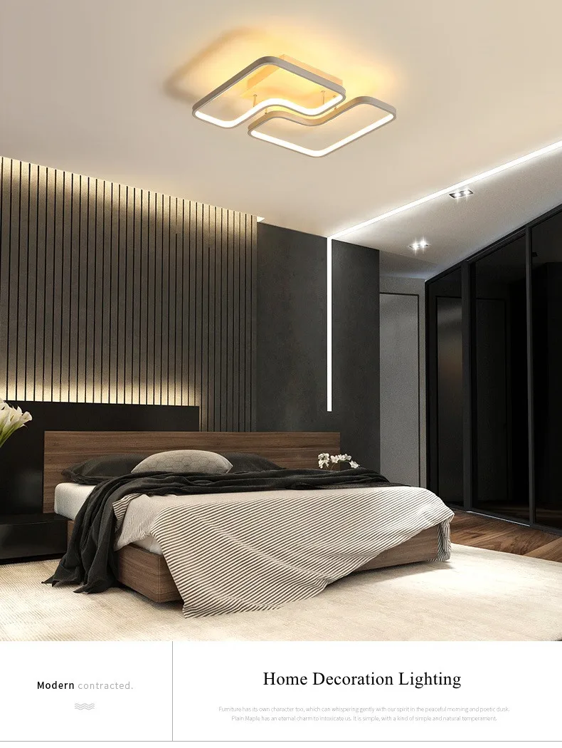 led ceiling light modern lamp fixture 7