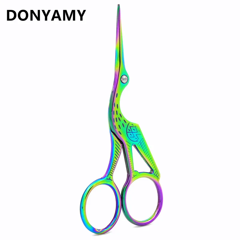 

1pc Titanium Sewing Scissors Heron Egret Scissors Steel Vintage Tailor Scissors For Fabric Craft Household