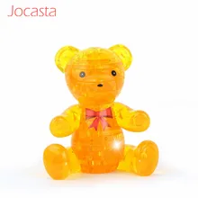 DIY Cute Bear Building Block 3D Crystal P-uzzle Jigsaw Assembly Model Baby Toys Furnish and Decorate P-uzzle Kid Educational Toy