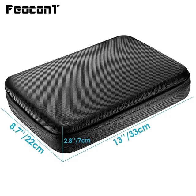 US $6.31 FeoconT Portable Action Camera Case Shockproof Protective Carrying Case Eva Hard Bag For Gopro 7 6 