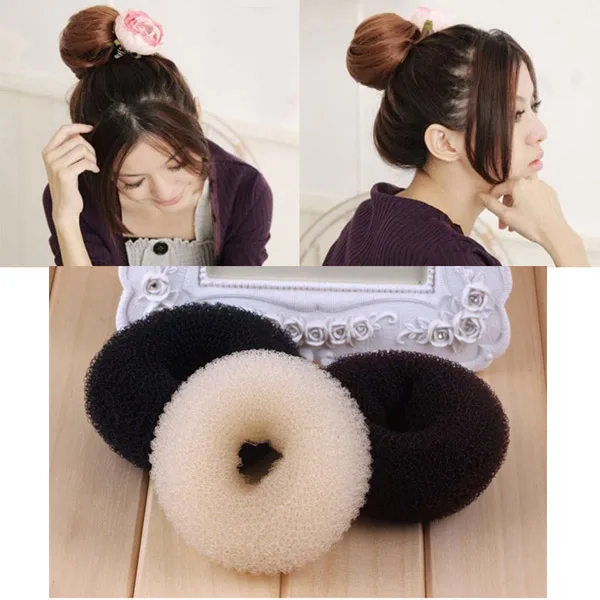 

1 Pcs Magic Lady Sponge Donut Bun Maker Hair Styling Tool Soft Hair Styler Shaper Hair Rollers HB88