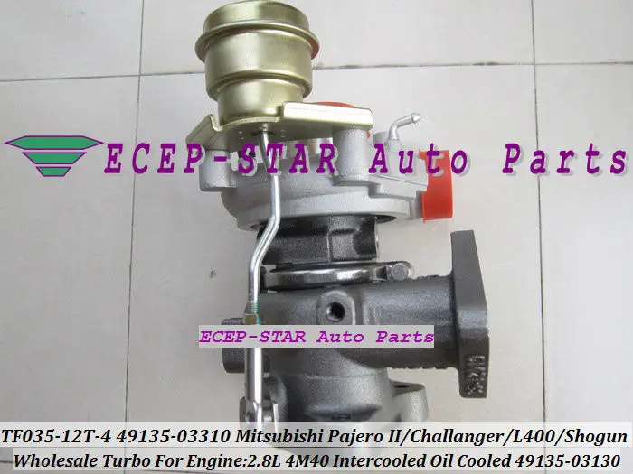 Турбокомпрессор TD04 49135 03130 03310 с масляным охлаждением для Mitsubishi Pajero II Challanger L400