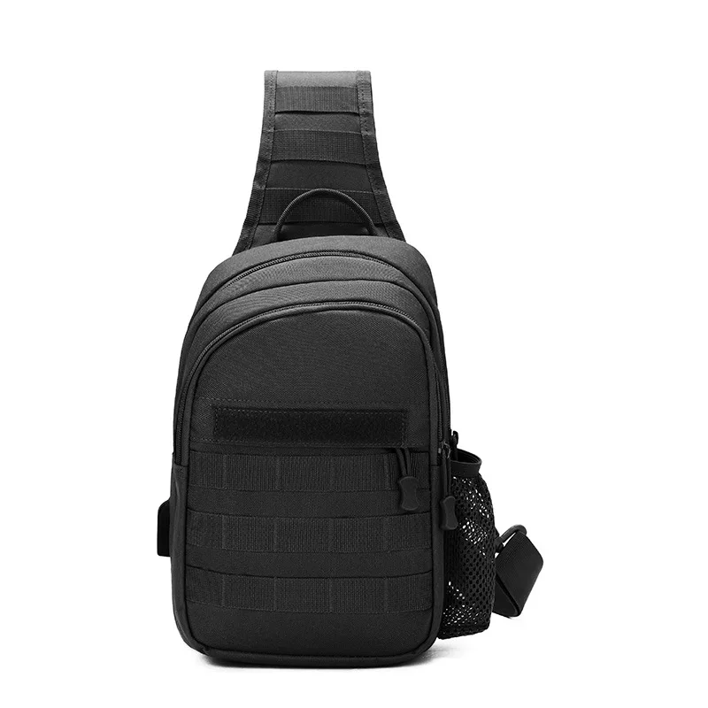 Black Military Tactical Sling Bag Pack Military Sling Backpack Chest Shoulder Bag Molle Assault Day Pack Bag One Strap Bag - Цвет: Black