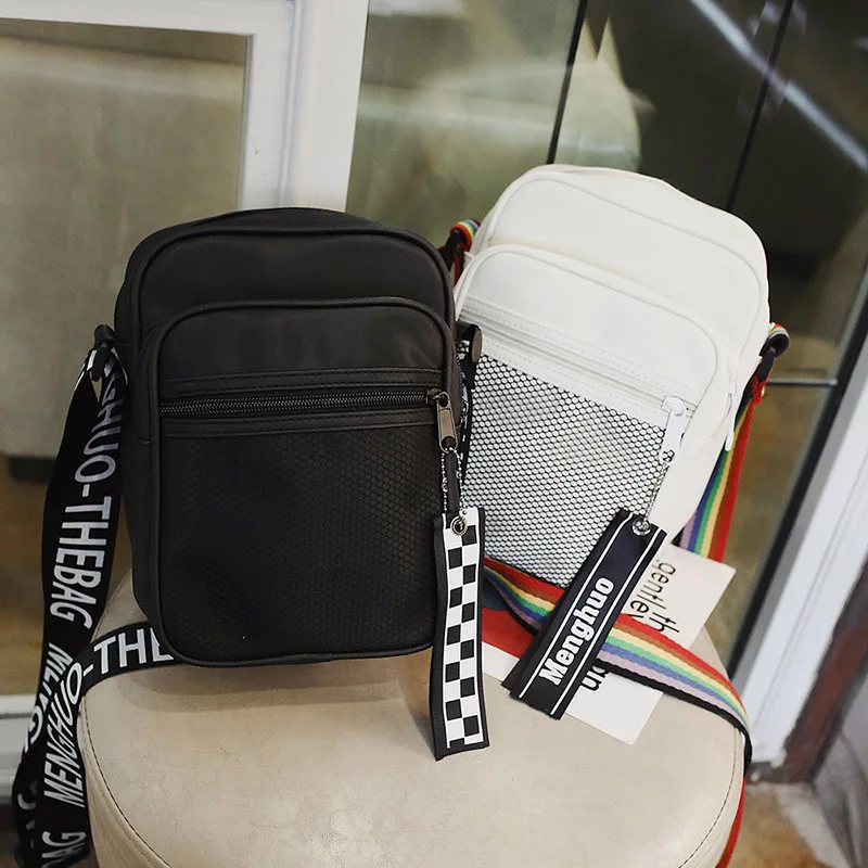 Menghuo Men Women Crossbody Bag Unisex Cheap Nylon Messenger Bag Travel Casual Shoulder Bag Leisure Fashion Bags Bolsos Mujer (45)