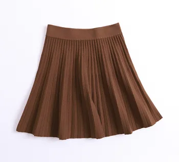 

Sherhure 2019 Stretch High Waist Women Spring Mini Knitting Skirts Women A-line Pleated Skirt Black Faldas Jupe Femme Saia